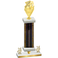 Premium Single Black Glacier Year Pickleball Trophy