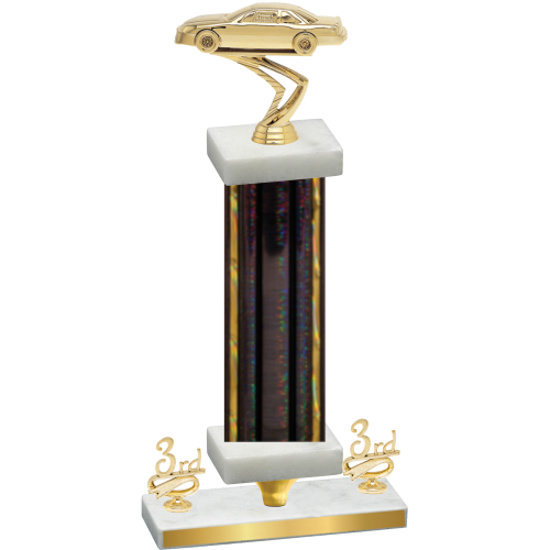 Premium Single Black Glacier Third Place Cars Trophy