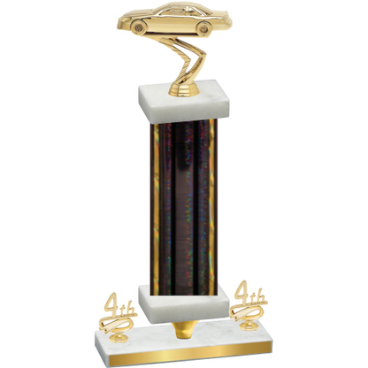 Premium Single Black Glacier Fourth Place Cars Trophy
