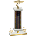 Premium Single Black Glacier Second Place Cars Trophy