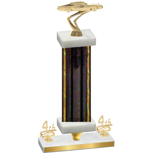 Premium Single Black Glacier Fourth Place Cars Trophy