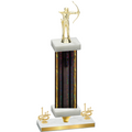 Premium Single Black Glacier First Place Archery Trophy