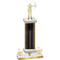 Premium Single Black Glacier Second Place Archery Trophy