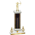 Premium Single Black Glacier Victory Archery Trophy