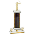 Premium Single Black Glacier Year Archery Trophy