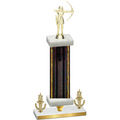 Premium Single Black Glacier Victory Archery Trophy