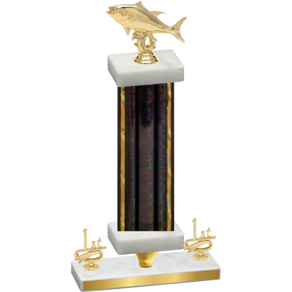 Premium Single Black Glacier First Place Fishing Trophy