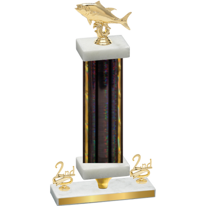 Premium Single Black Glacier Second Place Fishing Trophy