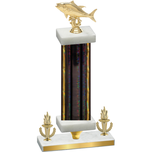 Premium Single Black Glacier Victory Fishing Trophy