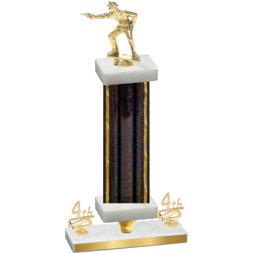 Premium Single Black Glacier Fourth Place Shooter Trophy