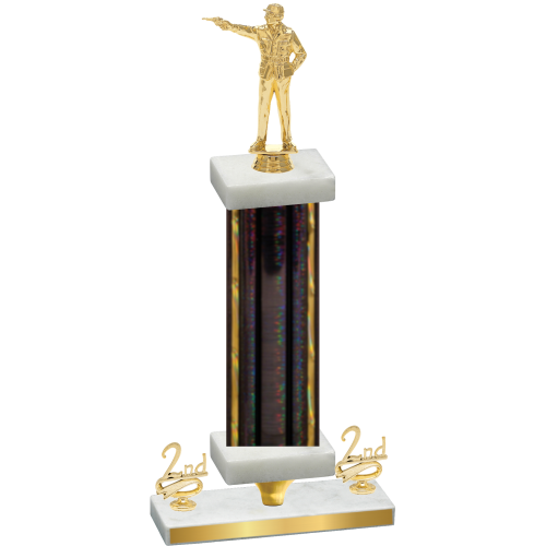Premium Single Black Glacier Second Place Shooter Trophy
