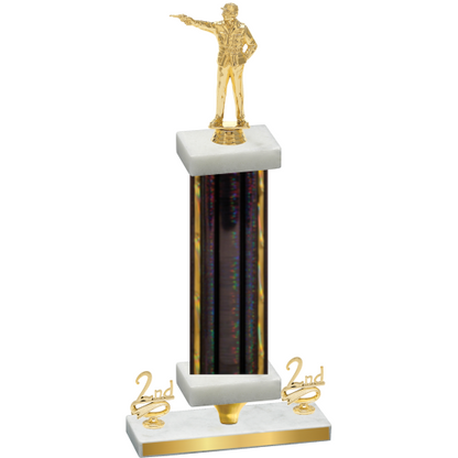 Premium Single Black Glacier Second Place Shooter Trophy