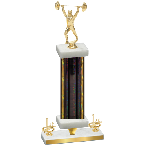 Premium Single Black Glacier First Place Weights Trophy
