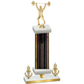 Premium Single Black Glacier Victory Weights Trophy