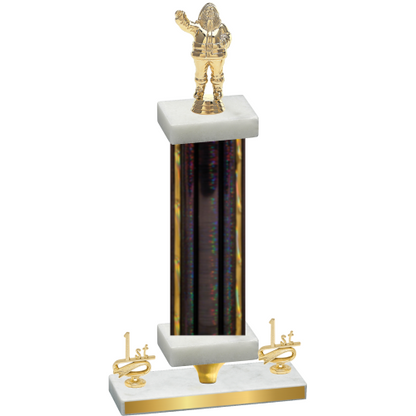 Premium Single Black Glacier First Place Holiday Trophy