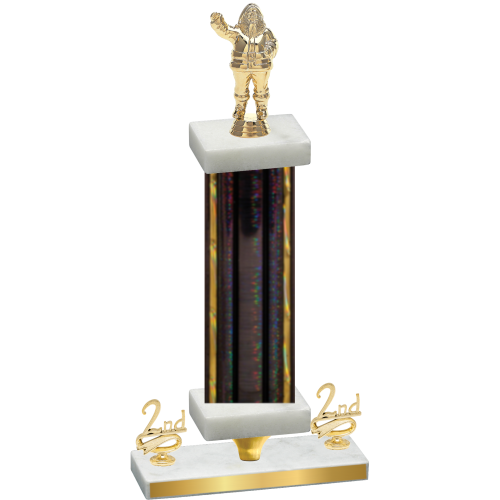 Premium Single Black Glacier Second Place Holiday Trophy
