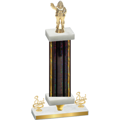Premium Single Black Glacier Third Place Holiday Trophy