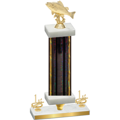 Premium Single Black Glacier First Place Fishing Trophy
