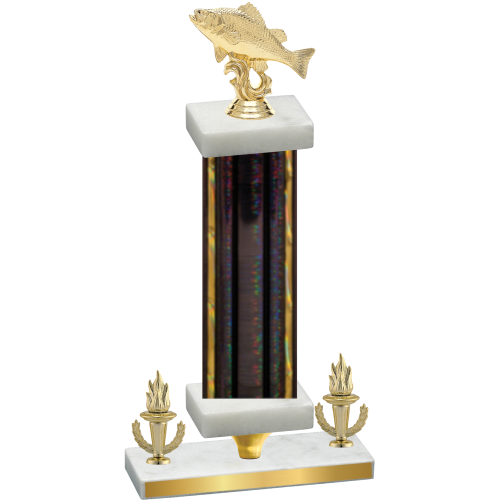 Premium Single Black Glacier Victory Fishing Trophy