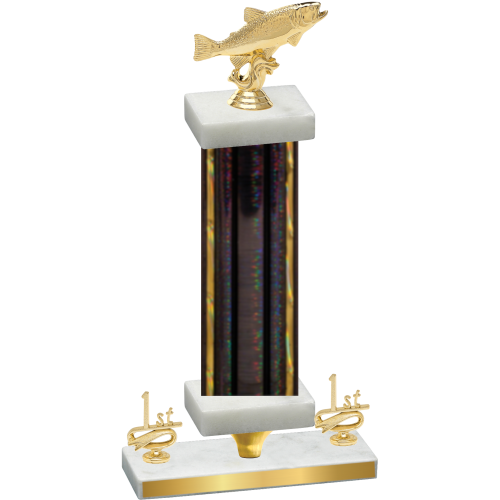Premium Single Black Glacier First Place Fishing Trophy