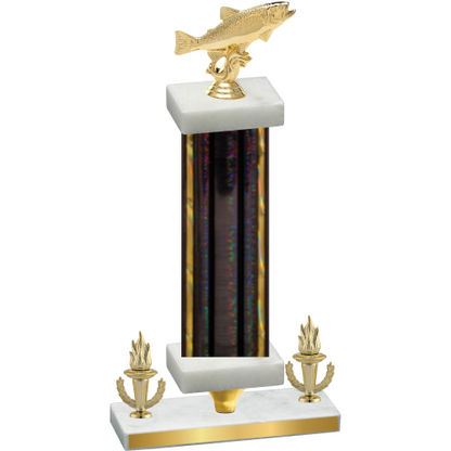 Premium Single Black Glacier Victory Fishing Trophy
