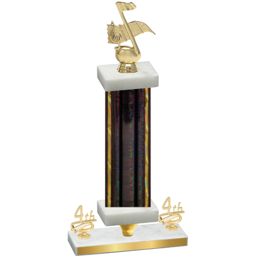 Premium Single Black Glacier Fourth Place Music Trophy