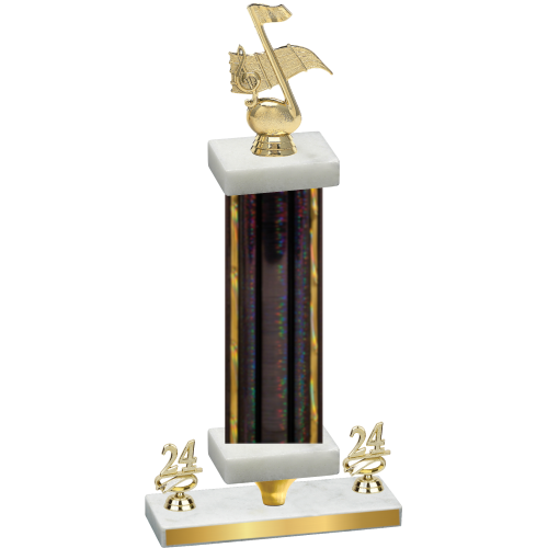 Premium Single Black Glacier Year Music Trophy
