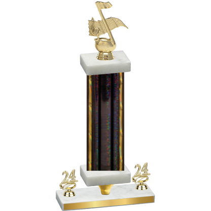 Premium Single Black Glacier Year Music Trophy
