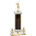 Premium Single Black Glacier Victory Golf Trophy