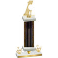 Premium Single Black Glacier Second Place Golf Trophy