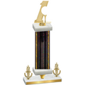 Premium Single Black Glacier Victory Golf Trophy