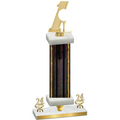 Premium Single Black Glacier Year Golf Trophy