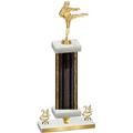 Premium Single Black Glacier Year Karate Trophy