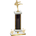 Premium Single Black Glacier Second Place Karate Trophy