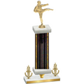 Premium Single Black Glacier Victory Karate Trophy