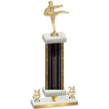 Premium Single Black Glacier Year Karate Trophy