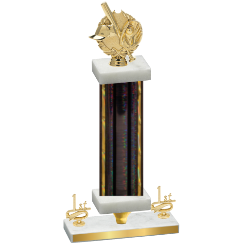 Premium Single Black Glacier First Place Baseball Trophy