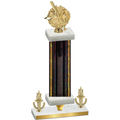 Premium Single Black Glacier Victory Baseball Trophy