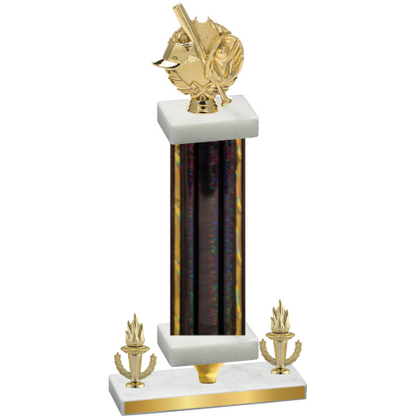 Premium Single Black Glacier Victory Baseball Trophy