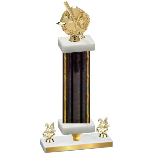 Premium Single Black Glacier Year Baseball Trophy