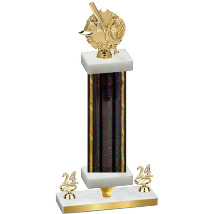 Premium Single Black Glacier Year Baseball Trophy