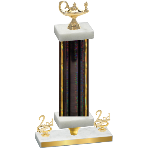 Premium Single Black Glacier Second Place Academics Trophy