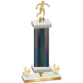 Premium Single Black Carbon Fiber Fourth Place Soccer Trophy