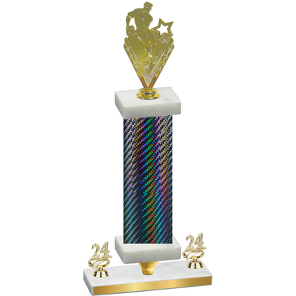 Premium Single Black Carbon Fiber Year Rugby Trophy