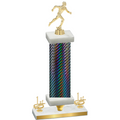 Premium Single Black Carbon Fiber First Place Running Trophy