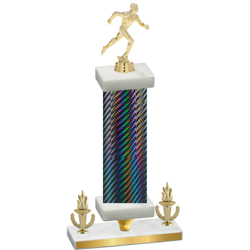 Premium Single Black Carbon Fiber Victory Running Trophy