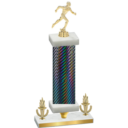 Premium Single Black Carbon Fiber Victory Running Trophy