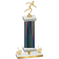 Premium Single Black Carbon Fiber First Place Running Trophy