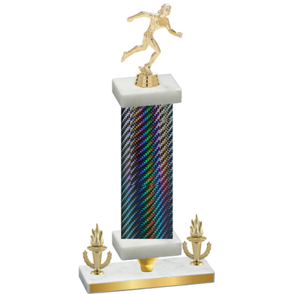 Premium Single Black Carbon Fiber Victory Running Trophy