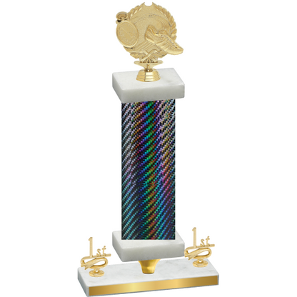 Premium Single Black Carbon Fiber First Place Running Trophy